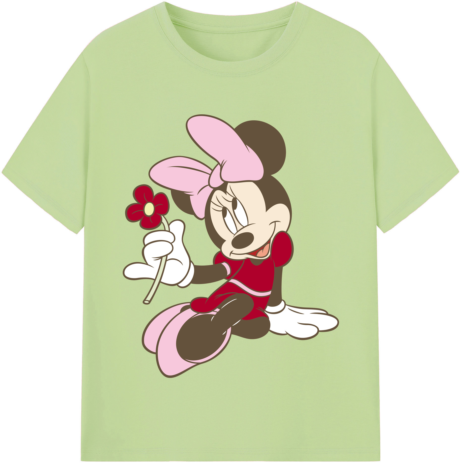 （画像用） ミッキーマウス Mickey Mouse 綿100％半袖Tシャツ（フロントプリント）
